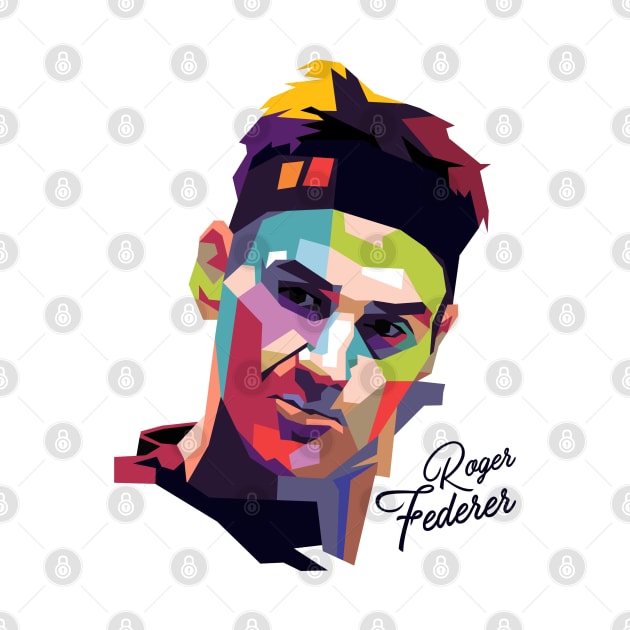 Roger Federer Pop Art Portrait by mursyidinejad