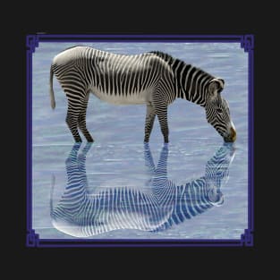 Zebra - Reflection - Zebras - Wildlife Africa T-Shirt