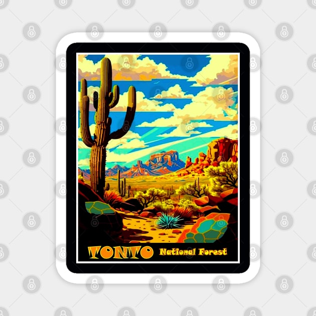 TONTO National Forest Vintage Advertising Travel Print Magnet by posterbobs