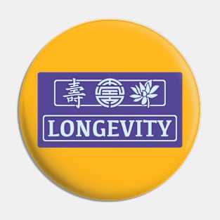 Longevity kanji image Pin