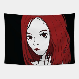 Woman portrait red hair Tapestry