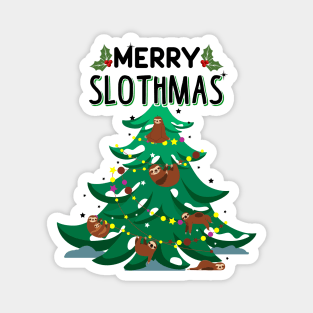 Merry Slothmas Ugly Christmas Sweatshirt Magnet