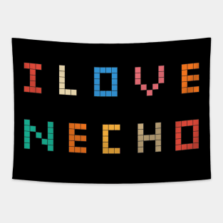 i love necho - pixel Tapestry