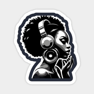 Afrocentric Woman Music Magnet