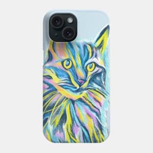 Retro Cat, Long Haired Beauty Phone Case