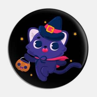 CUTE HALLOWEEN CAT Pin