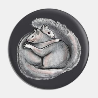 Squirrel Hug Pin