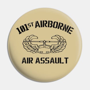 101st Air Assault Black Outline Pin