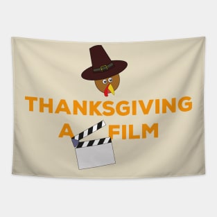 Thanksgiving A Film Clapperboard and Turkey Tapestry