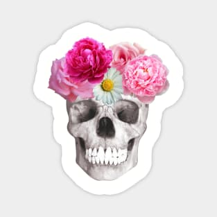 Flowered skull Magnet