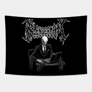 Slenderman Deathcore Metal Band Tee Style Tapestry