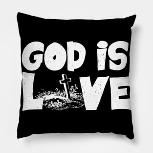 God Is Love With Cross Design Pillow