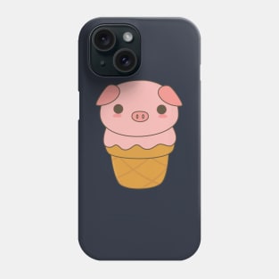 Kawaii Cute Ice Cream Pig T-Shirt Phone Case