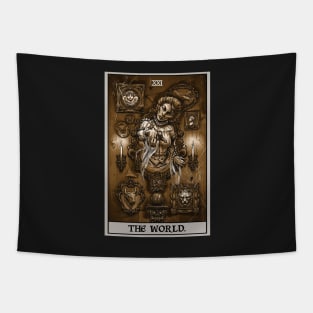 The World Tarot Card Victorian Ghost Tapestry