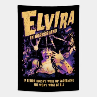 Elvira In Horrorland Classic Tapestry