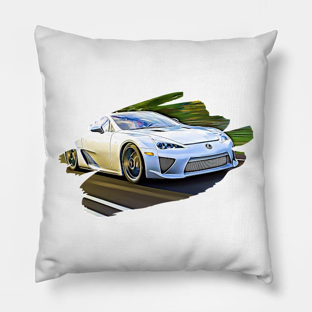 LFA Race Art Print Pillow by Auto-Prints