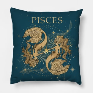 Pisces zodiac sign Pillow