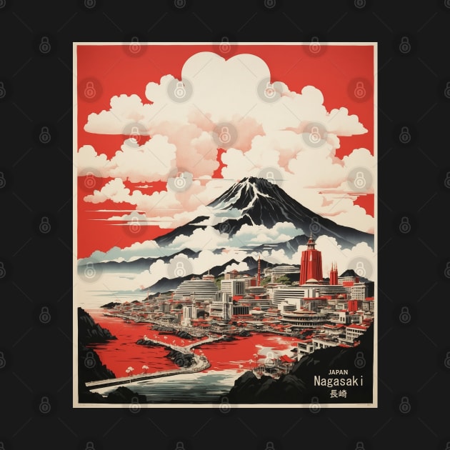 Nagasaki Japan Travel Vintage Tourism Poster by TravelersGems