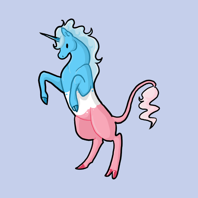 Trans Pride Unicorn by Khalico