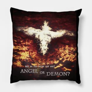 Winged creature with crown. Angel or Demon? Pillow