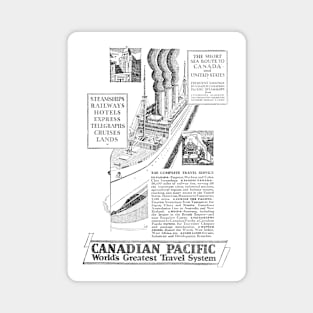 Canadian Pacific - World Travel - 1931 Vintage Advert Magnet