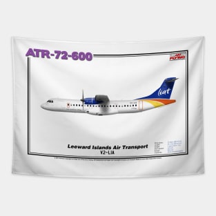 Avions de Transport Régional 72-600 - Leeward Islands Air Transport (Art Print) Tapestry