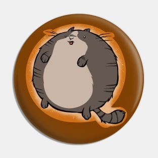 Grey Tabby Sphere Cat Pin