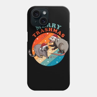 Merry Trashmas Opossum Raccoon Possum Santa Claus Christmas Phone Case