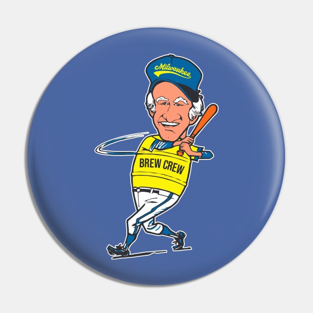 Mr Baseball ))(( Barrel Uecker Baseball Fan Pin by darklordpug