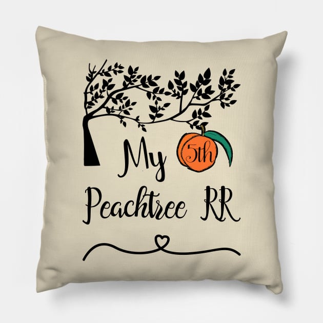 My Fifth Peachtree 10K Road Race Pillow by numpdog