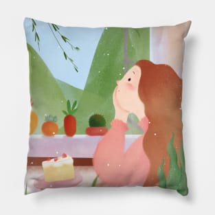 Lovely Birthday Girl In Home Pillow