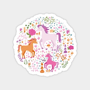 Unicorns in the Flower Garden Magnet