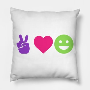 Peace Love Happiness Pillow