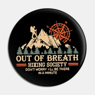 Out of Breath Hiking Society Pin