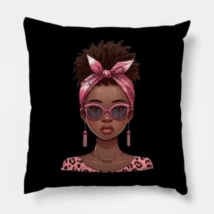 African beautiful lady Pillow