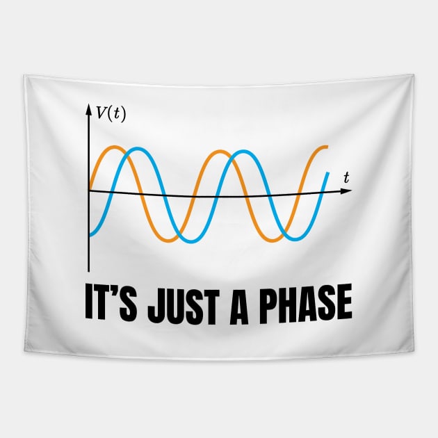 It's Just A Phase (Black Axis) Tapestry by inotyler