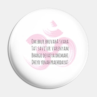 Gayatri Mantra Sanskrit I Yoga T-Shirt Pin