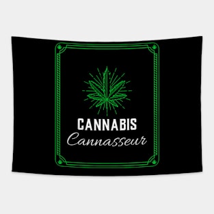 Cannabis Cannasseur Weed Leaf Design Tapestry