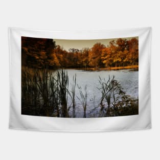 The Lake At Twilight Tapestry