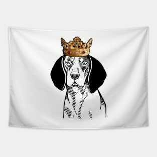 Bluetick Coonhound Dog King Queen Wearing Crown Tapestry