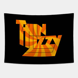 Thin Lizzy Orange Spiral Fanart Tapestry