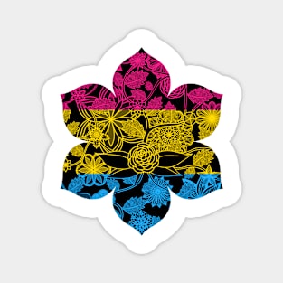 Flight Over Flowers of Fantasy - Pansexual Pride Flag Magnet