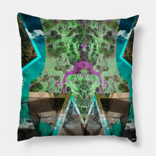 disaster land in watershed ecopop collage Pillow