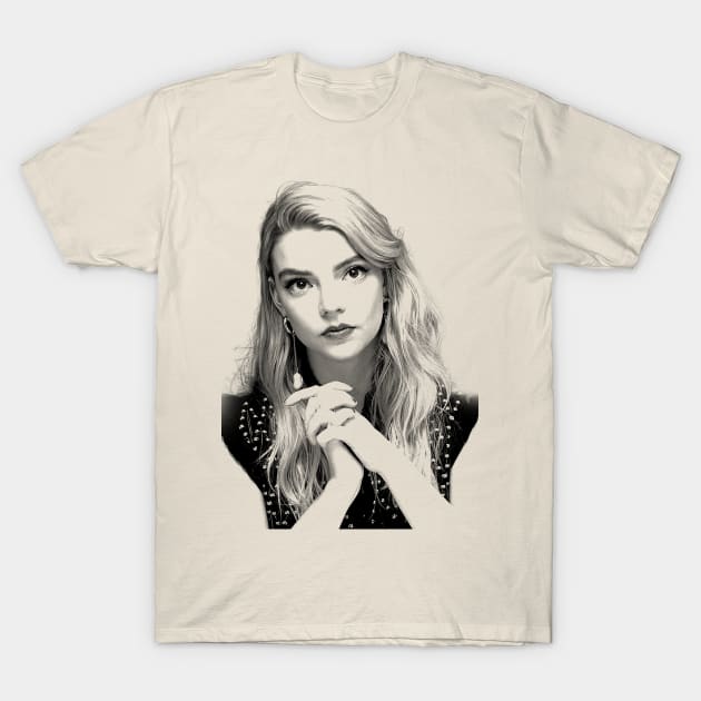 Art Queens Gambit Anya Taylor-Joy Actress T-Shirt t-shirt by