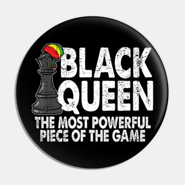 Black Queen The Most Powerful Piece Black History Month Pin by marchizano