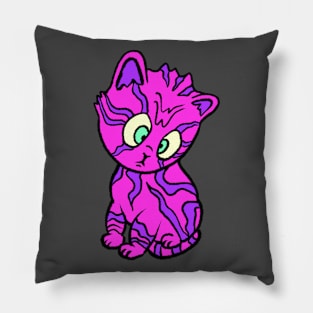 Psychedelic cat Pillow