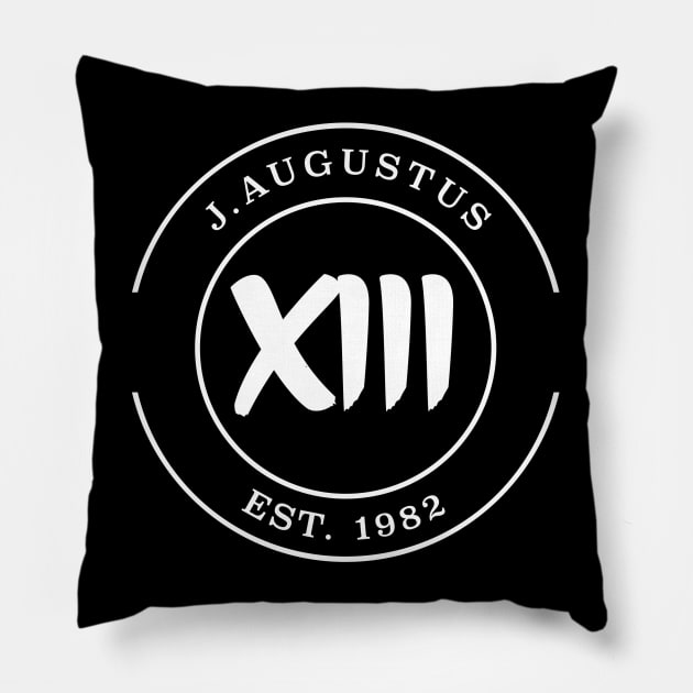 J. Augustus Youtube badge white Pillow by J. Augustus