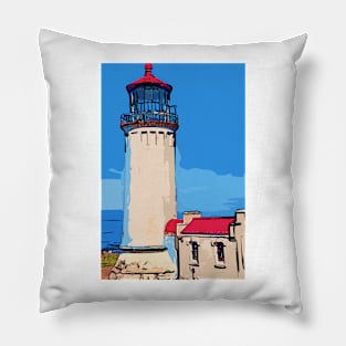 North Head Lighthouse in Abstract Pillow