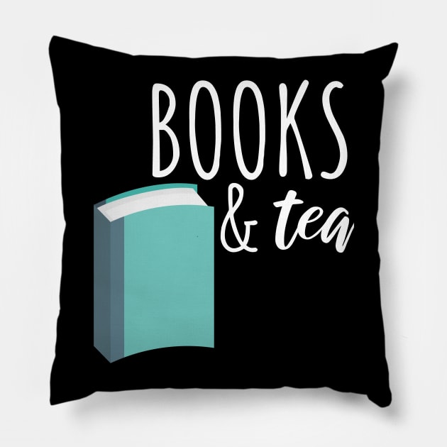 Bookworm books and tea Pillow by maxcode