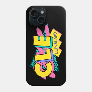 Retro 90s Cleveland CLE / Rad Memphis Style / 90s Vibes Phone Case